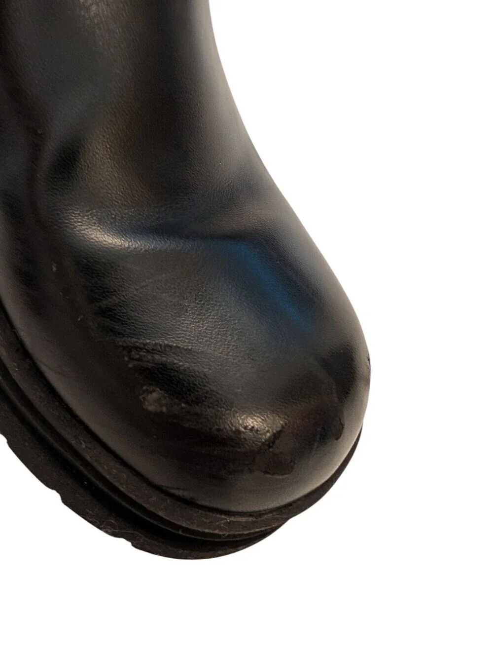 Girls Black Chelsea Boots with Side Zip Size 12